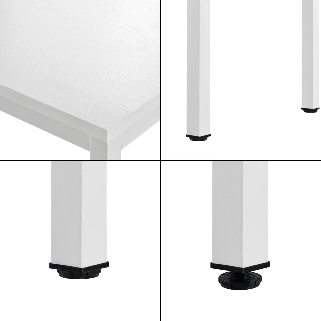 Scrivania per computer regolabile tavolo da lavoro 120 cm bianco 03_0001158