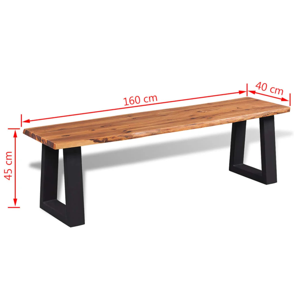 Panca panca 160 x 40 x 45 cm in legno massello di acacia 02_0021251