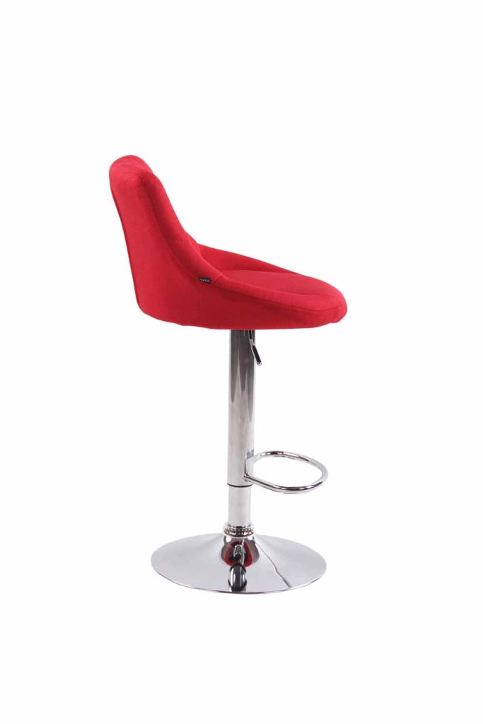 Set 2 sgabelli LAZIO in tessuto rosso