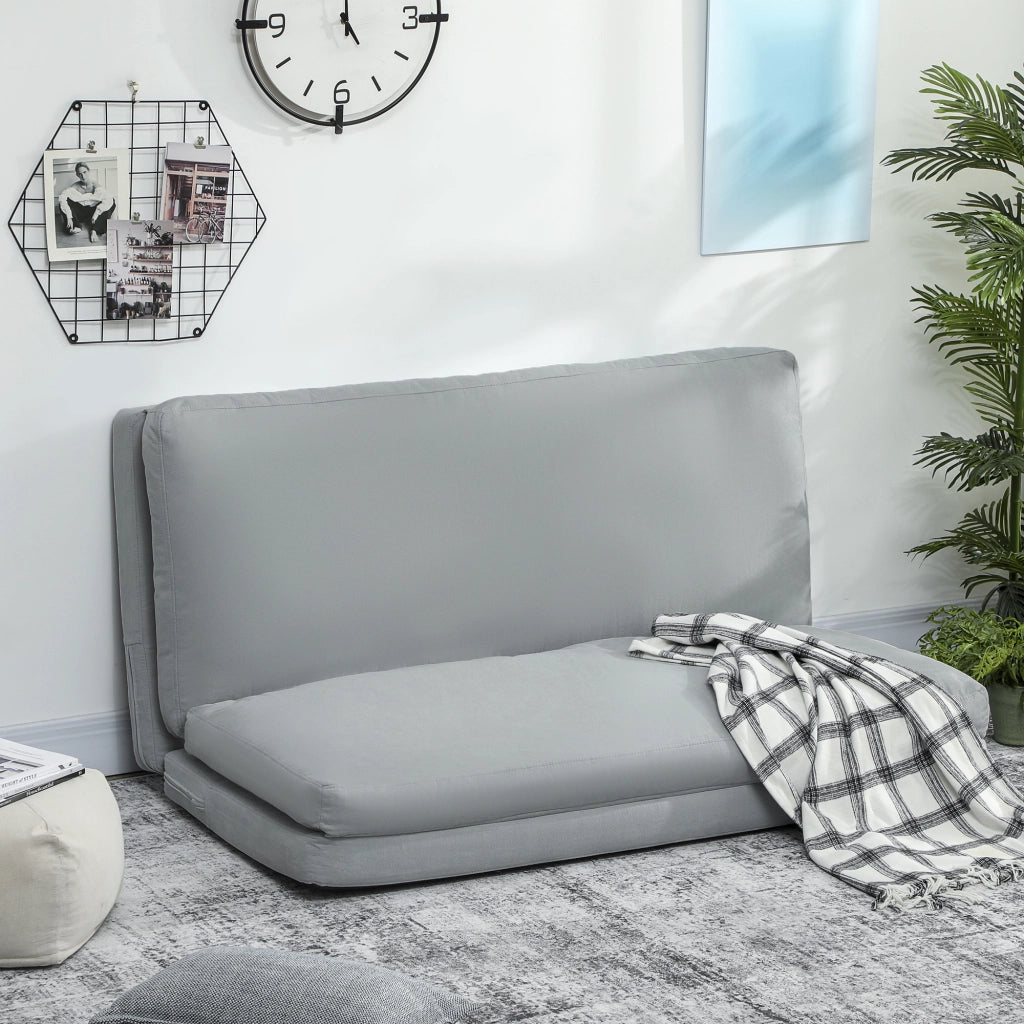 Divano letto reclinabile 4 posti ¨C zephmum ¨C 137.5x85.5x74 cm grigio chiaro