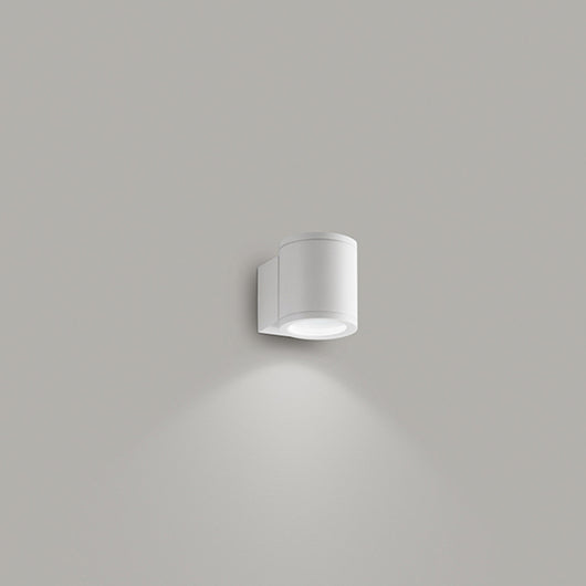 Applique Da Esterno Moderna Quarondo Metallo Bianco Vetro 1 Luce Gu10