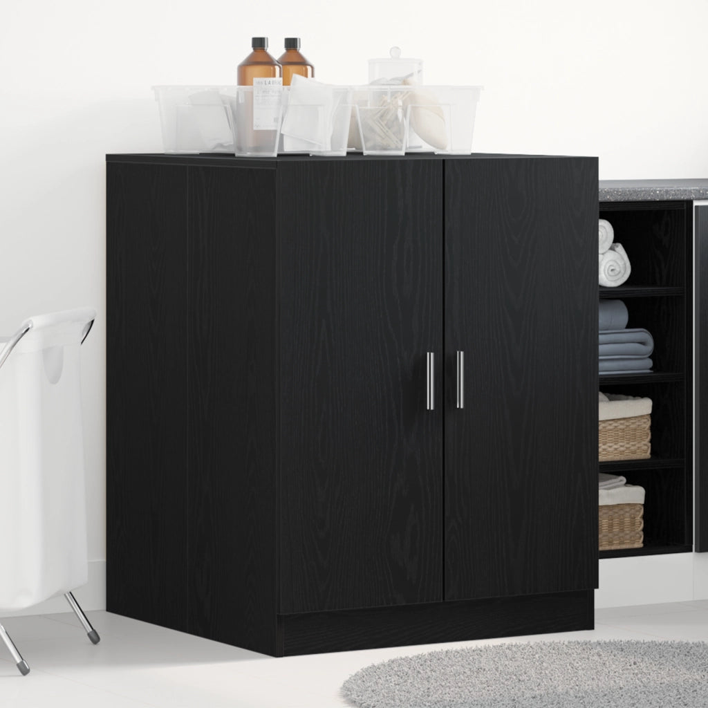 Mobile per Lavatrice  Rovere Nero 70,5x71,5x91,5 cm in legno ingegnerizzato