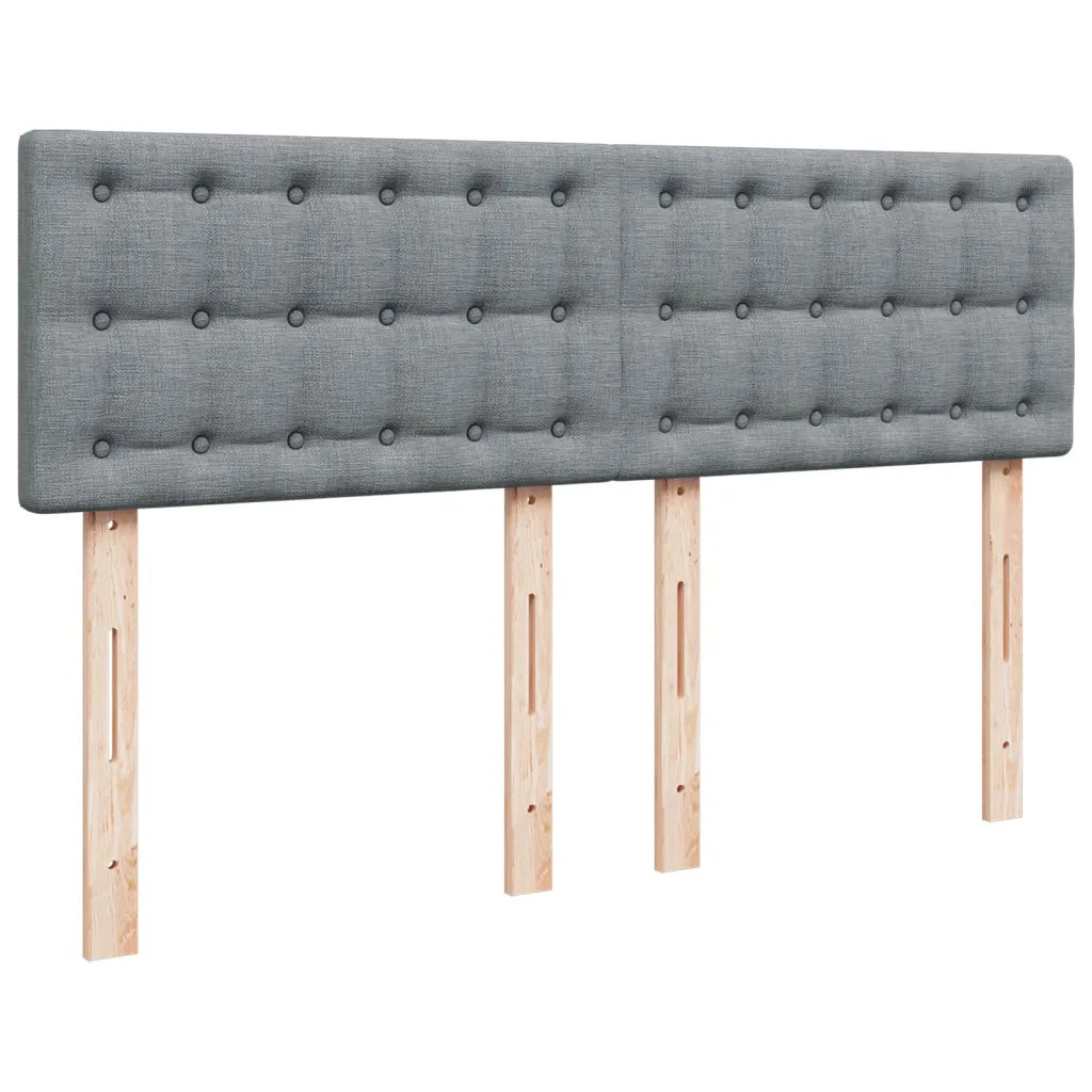 Giroletto a Molle con Materasso Grigio Chiaro 140x190cm Tessuto