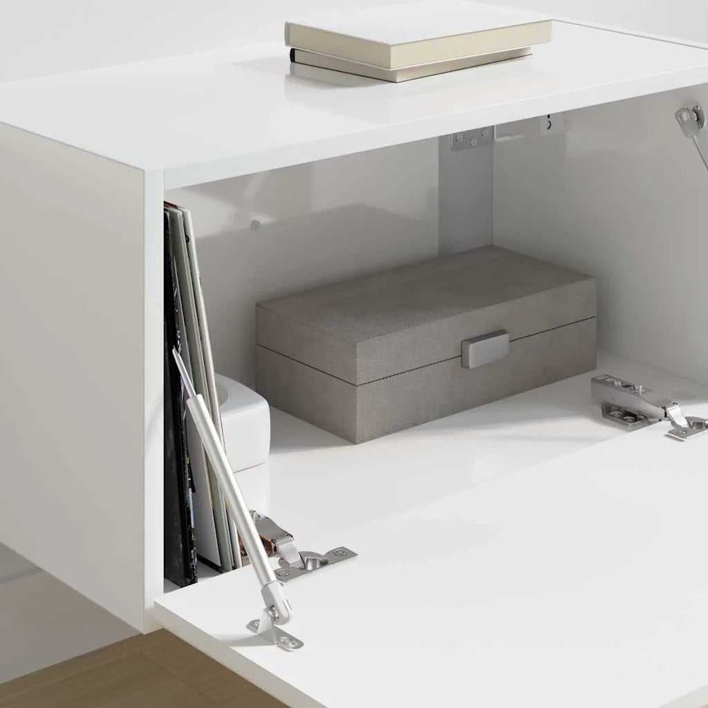 Mobile TV da parete Bianco Lucido 60 x 31 x 29,5 cm 892197