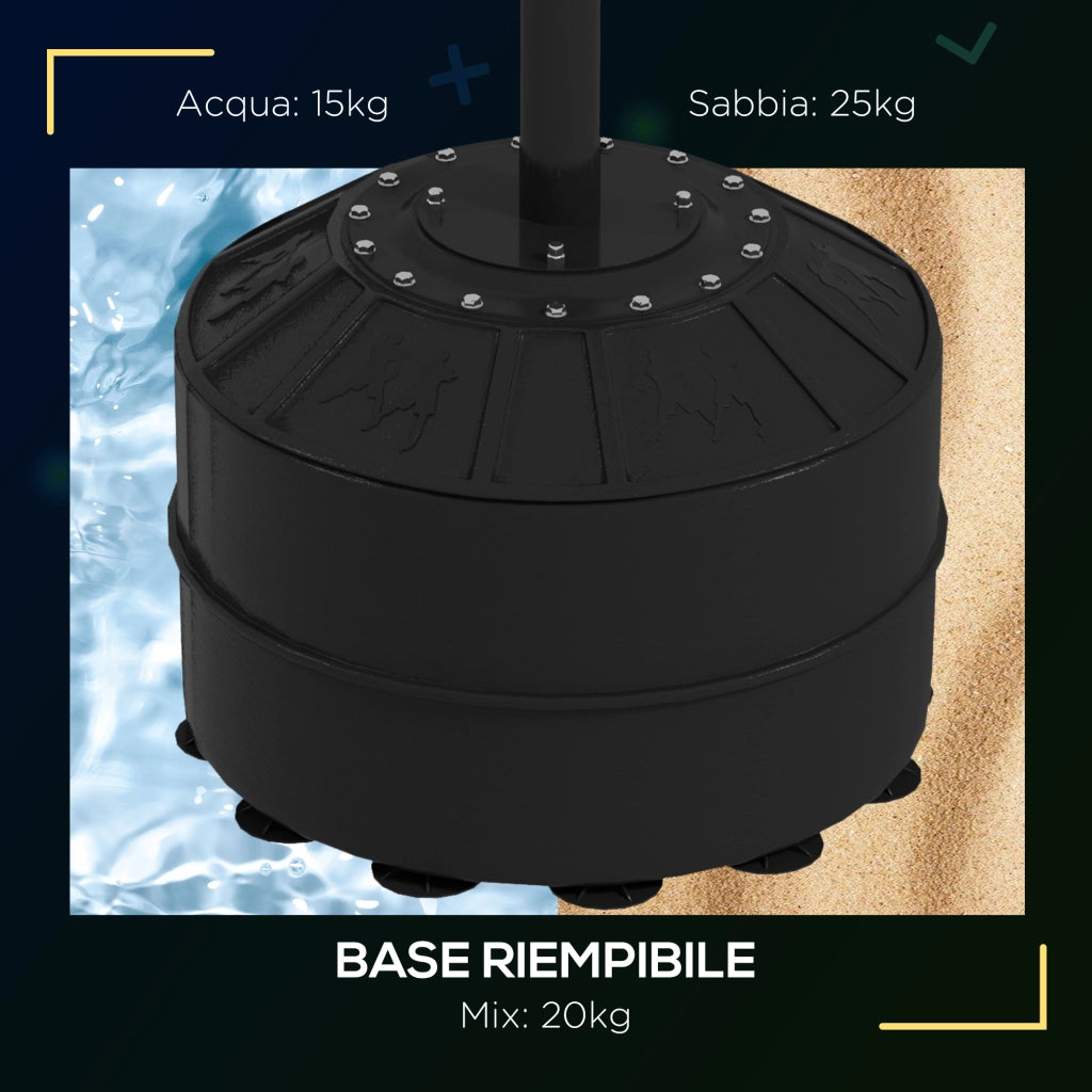 Punching Ball con Barra Girevole Regolabile ¨C Zephmum ¨C Nero 1.6-2m