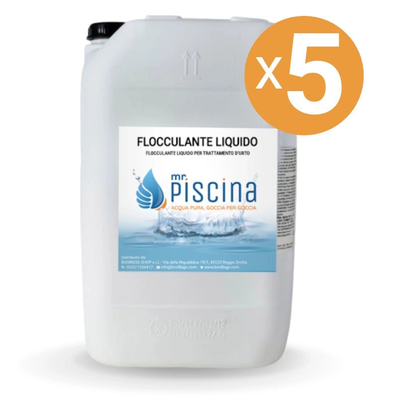 FLOCCULANTE LIQUIDO per piscina Quantità confezione: 5 confezioni