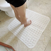 Pavimento antiscivolo con massaggio per piedi - Dimensioni 80 x 80 cm - Resistente e senza odore - Per doccia e bagno - Bianco
