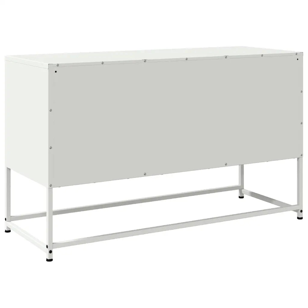 Mobile TV Bianco 100,5x39x60,5 cm in Acciaio 846517