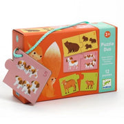 Puzzle Duo, Baby Animals 12 puzzles,Djeco,eta 2+