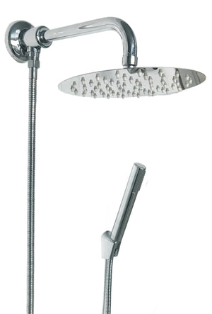 Kit set doccia con deviatore a pressione e Braccio Cm 25