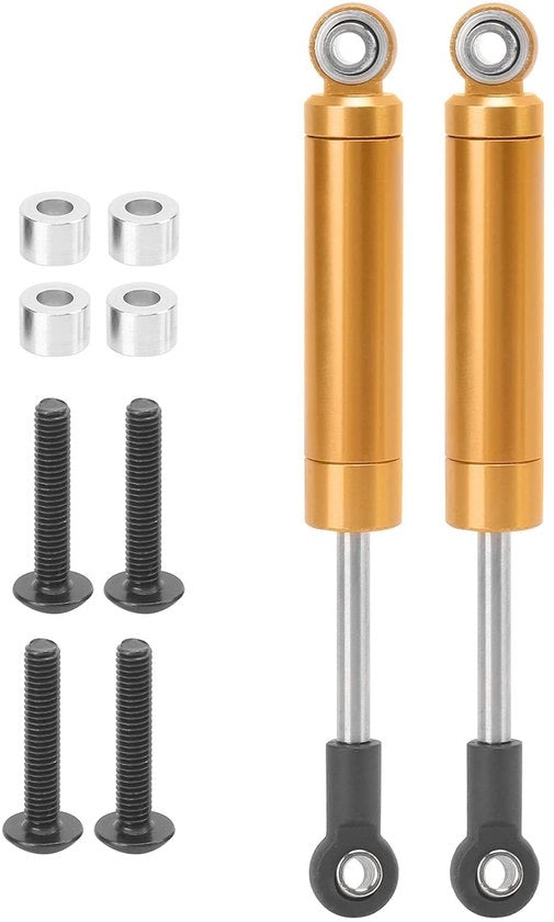 Demper a Shock 80mm in Alluminio - 2 Pezzi - Demper a Shock RC - Adatto per TRAXXAS SLASH 2WD - Assorbimento Shock Effettivo - Peso Leggero 25g - Demper a Shock RC