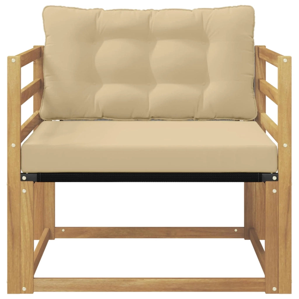 Set di divani da esterno-Sofa da giardino Legno di Acacia Massello e Textilene 386527