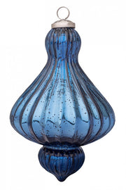 Pendaglio vetro Gloss trottola blu lucido