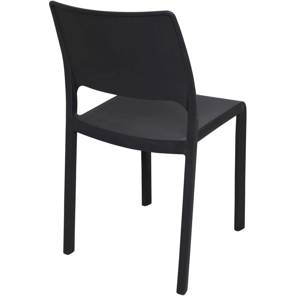 Sedia da esterno Cereseto, Seduta da giardino, Sedia per tavolo da pranzo, Poltrona outdoor, 100 % Made in Italy, Cm 46x52h83, Antracite