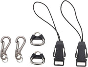 Kit di connettori e clip di rilascio rapido per camera con multifunzione e porta chiavi.