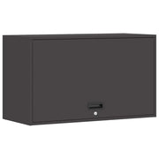 Armadio da garage a parete dal design moderno 90 x 40 x 53 cm con serratura di sicurezza acciaio nero 02_0052833