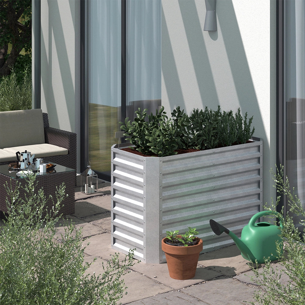 OK-Living Letto per orto rialzato Argento 120 x 60 cm