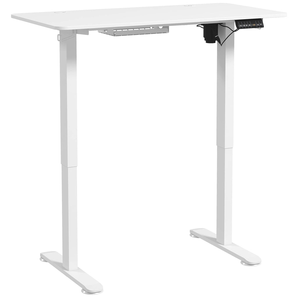 Scrivania in Legno ¨C Zephmum ¨C Bianco 120x60x72-116cm