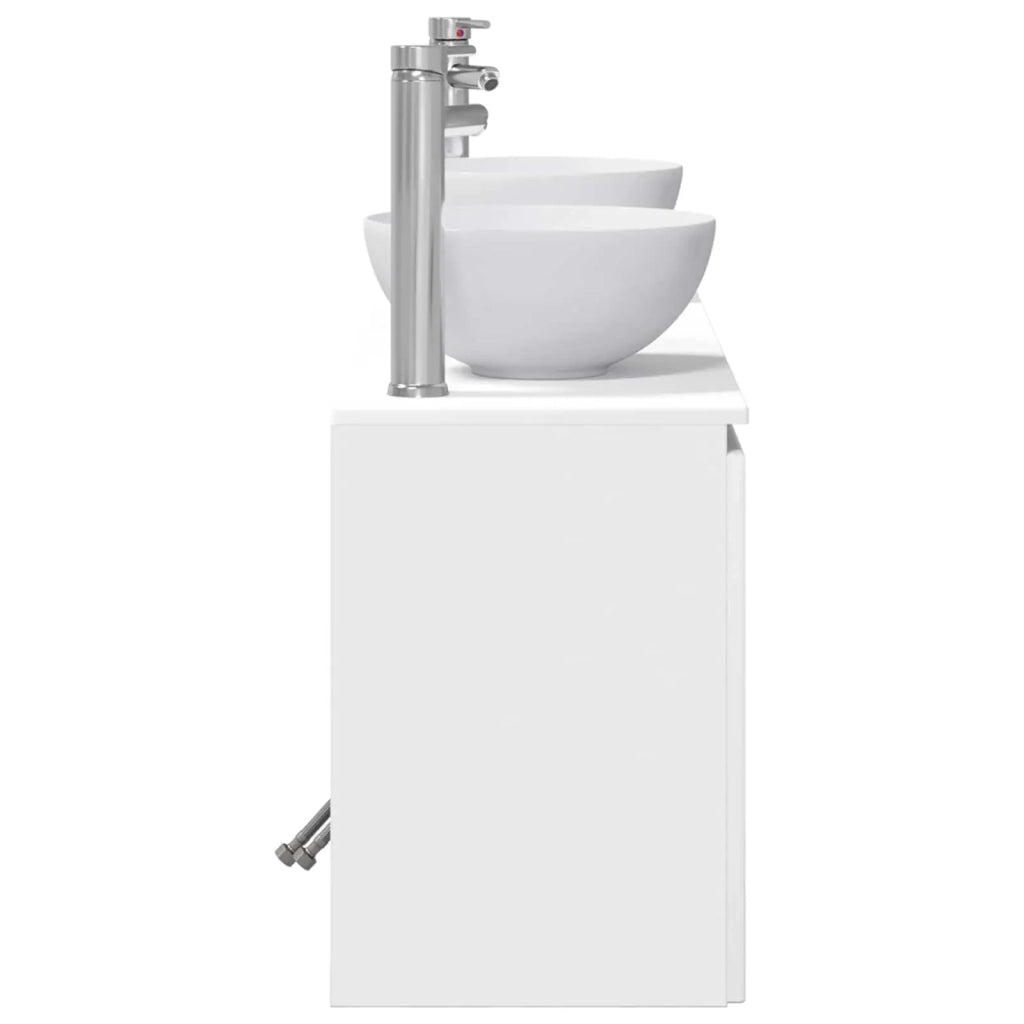 Set di Armadi da Bagno 3 pz Bianco 129 x 35 x 80 cm 3405617