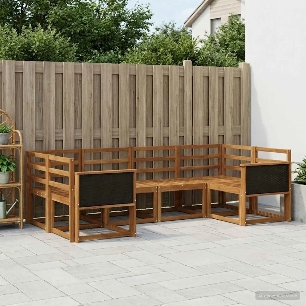 Set di divani da esterno 6 pcs Naturale