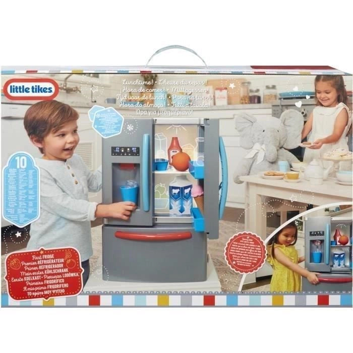 Little Tikes - Il mio primo frigorifero - Gioco di imitazione - Dispenser di cubetti di ghiaccio realistico - Luci e rumori realistici - Cibi e bevande