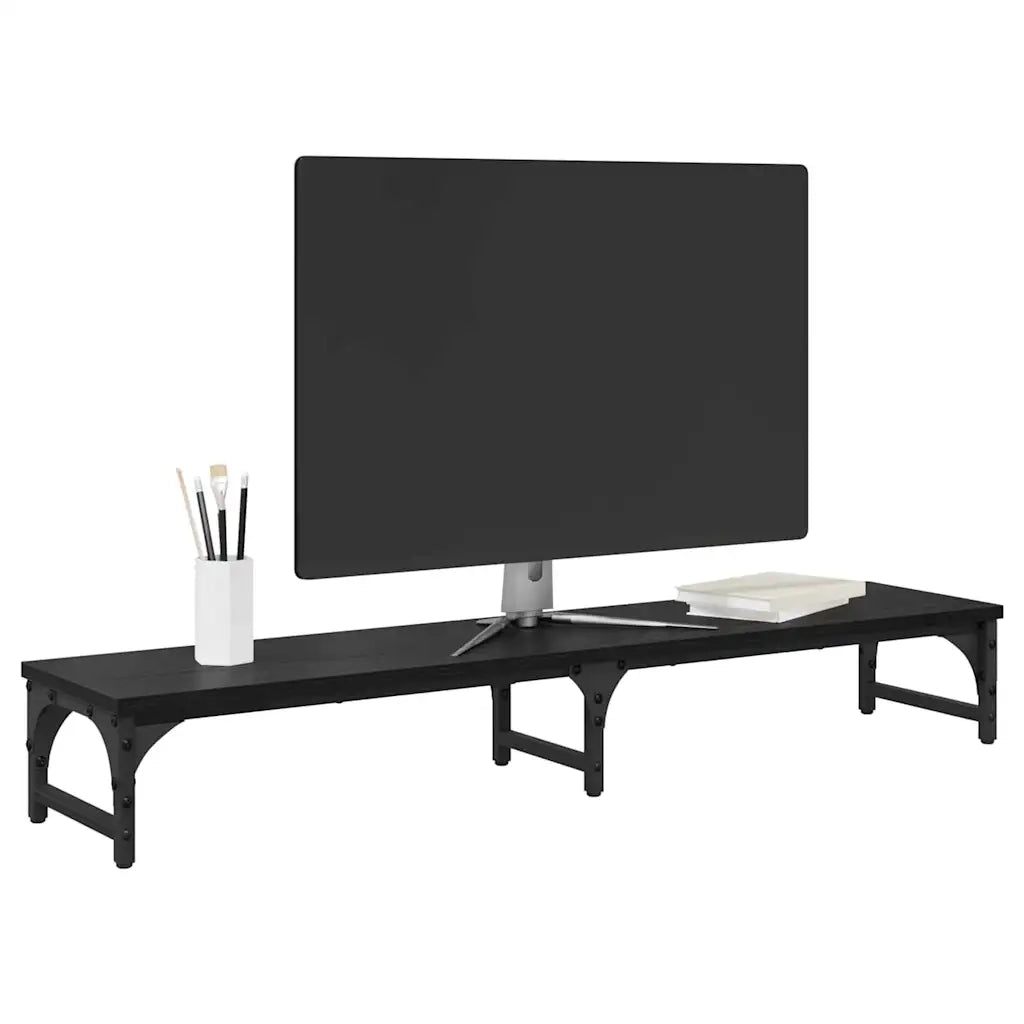 Supporto per Monitor Rovere Nero 105 x 23 x 15,5 cm