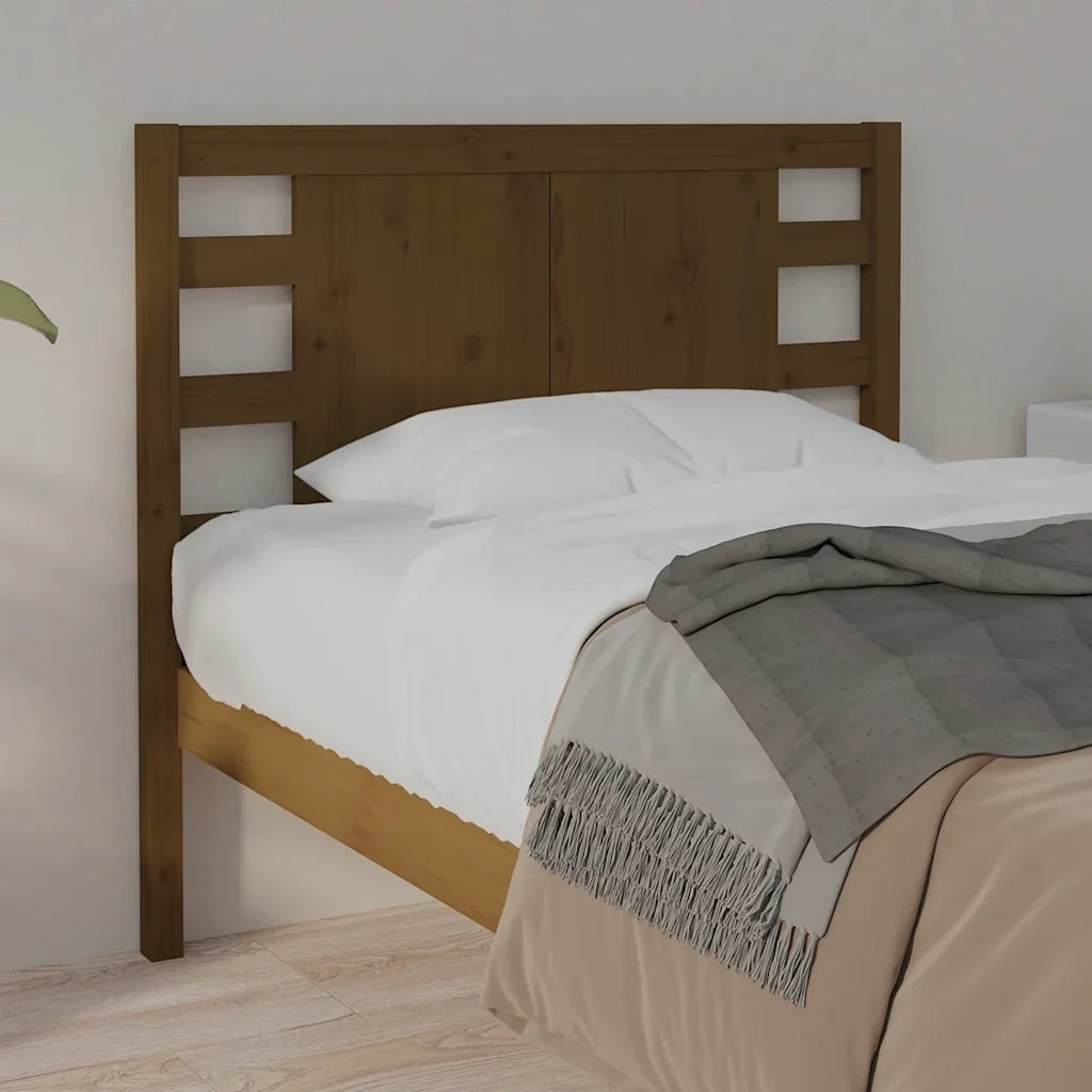 Testiera per Letto ambra 81x4x100 cm in Legno Massello di Pino