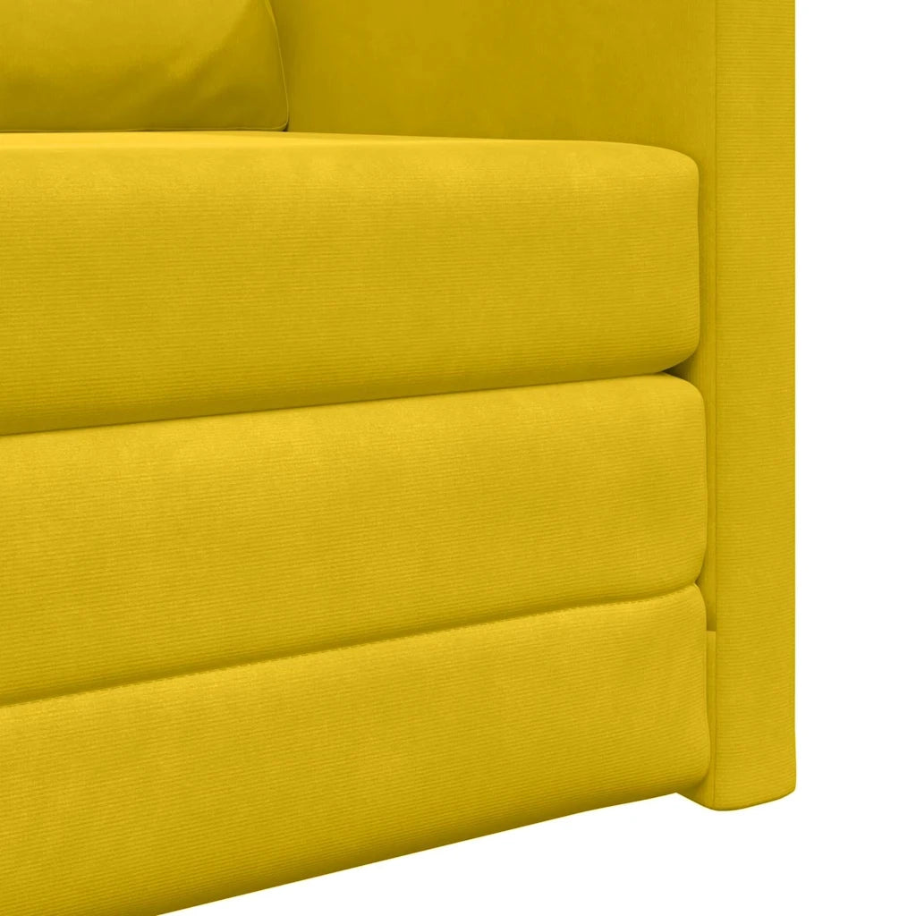 Divano letto-Sofa Letto-Daybed Giallo Scuro 74 x 77 x 81 cm Velluto