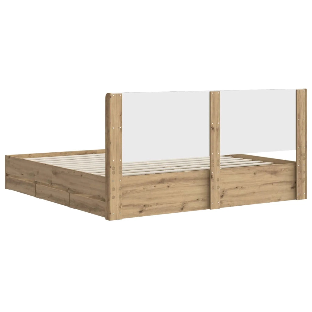 Struttura del letto con stoccaggio e testata Artisan Oak 3445835