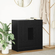 Credenza con Cassetti e Ante Rovere Nero 70,5x34x74,5 cm 861842