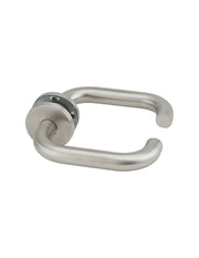 Coppia di maniglie per porta, quadro 7mm, acciaio inox 304 satinato, viti di fissaggio invisibili - THIRARD