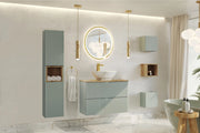 Set mobili bagno 80 cm con piano e lavabo da appoggio Beyond Line Reed Green 80 x 1401 x 40 cm