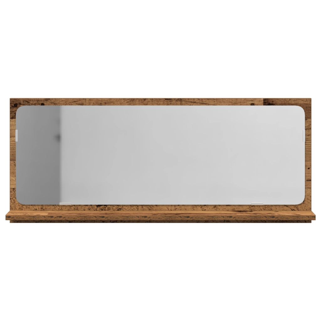 Specchio da bagno  in legno invecchiato 90x10,5x37 cm
