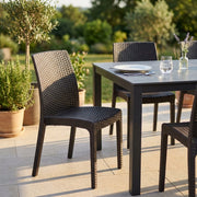 Sedia da Giardino Impilabile in Wicker cm 47x59x86 - VIRGINIA
