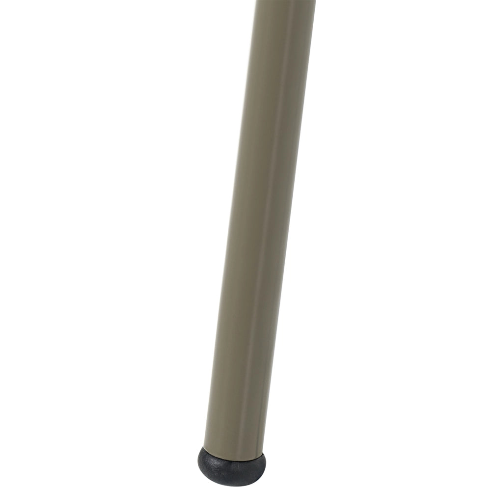 Set di 4 sedie da pranzo tortora con gambe in ferro e rivestimento in poliestere nero senza braccioli design moderno e minimalista