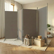 Divisorio a 4 Pannelli Antracite 346x180 cm Tessutocod mxl 120953