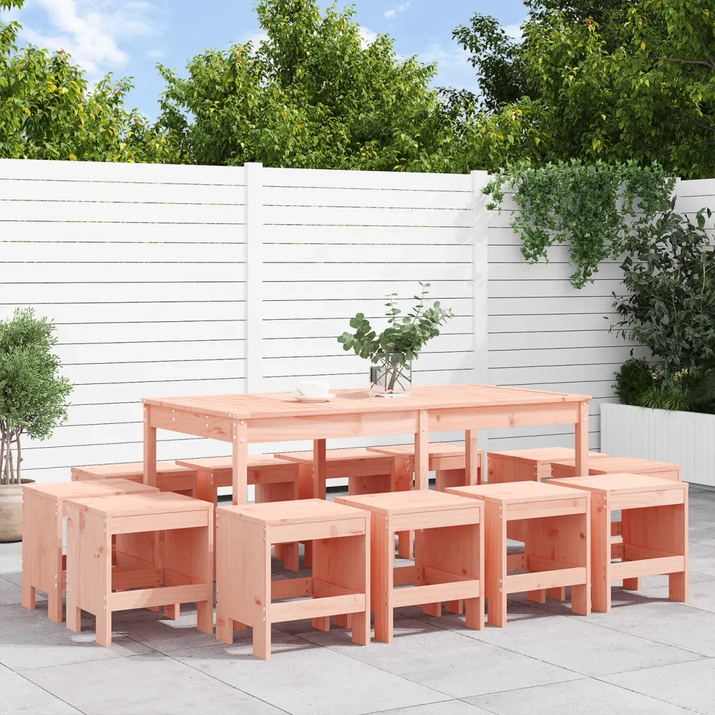 Set da Pranzo per Giardino 13 pz in Legno Massello di Douglascod mxl 107579