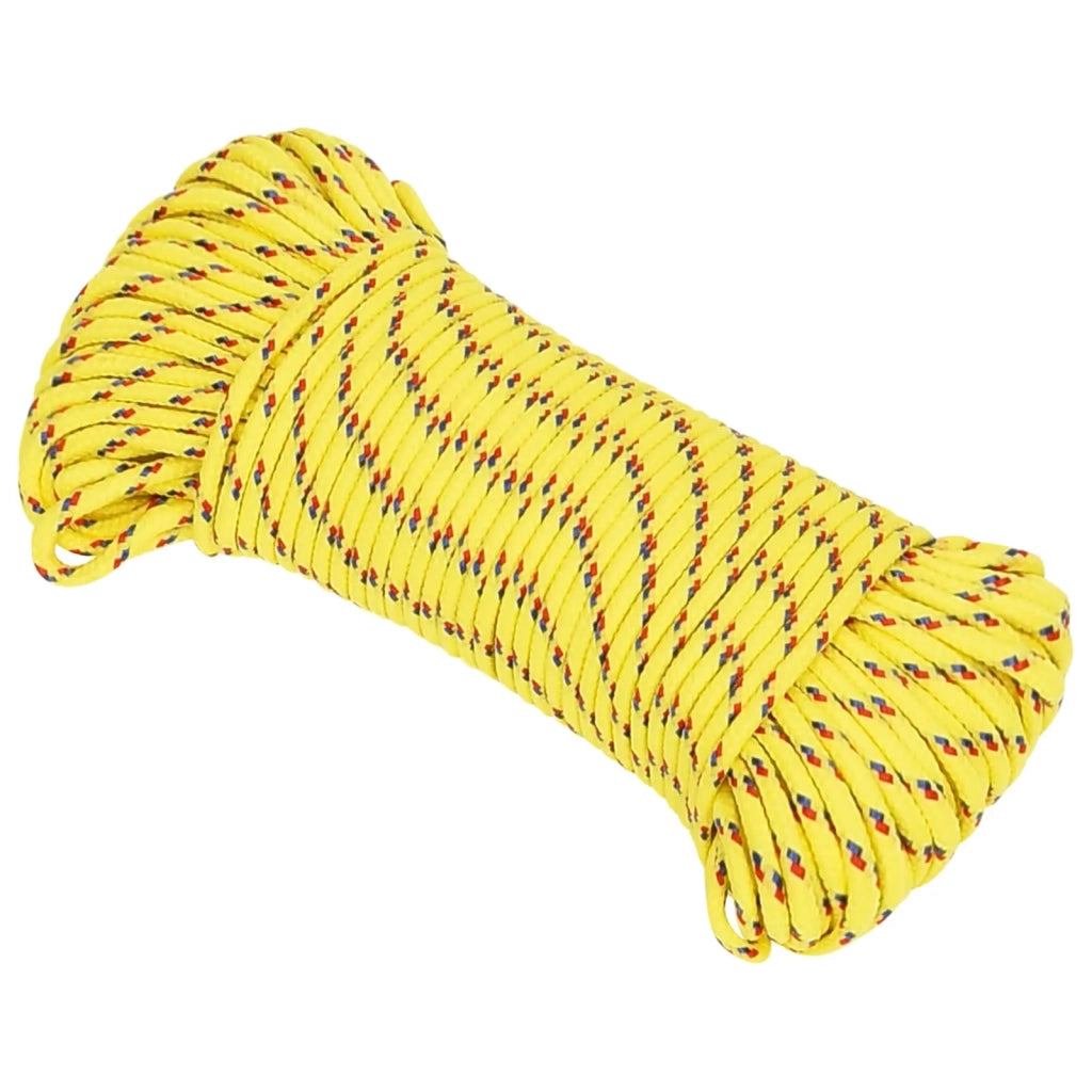 Corda multiuso 5 mm 100 m Giallo PP 150 kg Carico massimo 3473098