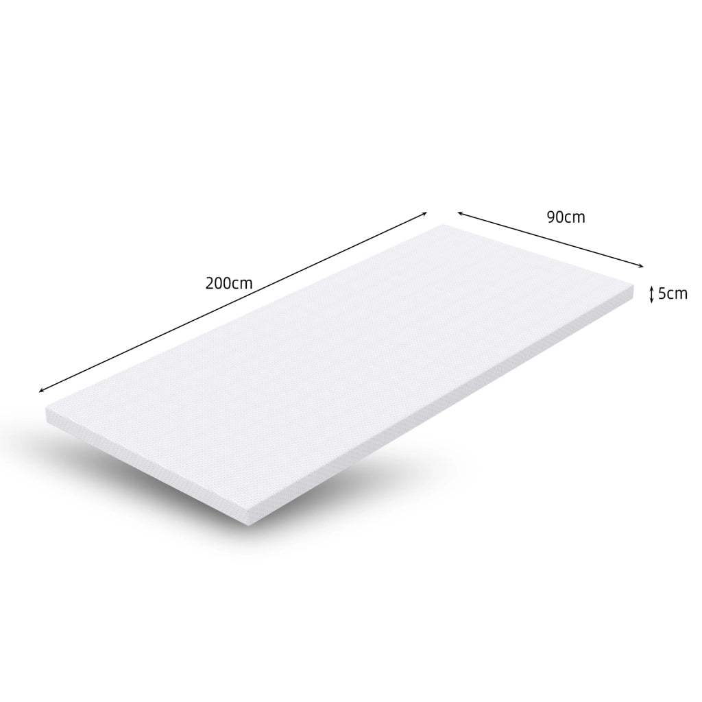 Materasso singolo 90 × 200 cm H3 con rivestimento sfoderabile e lavabile, in schiuma traspirante, bianco