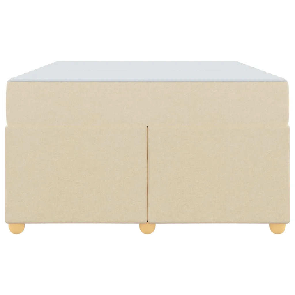 Struttura del letto con materasso Crema 120 x 200 cm Tessuto