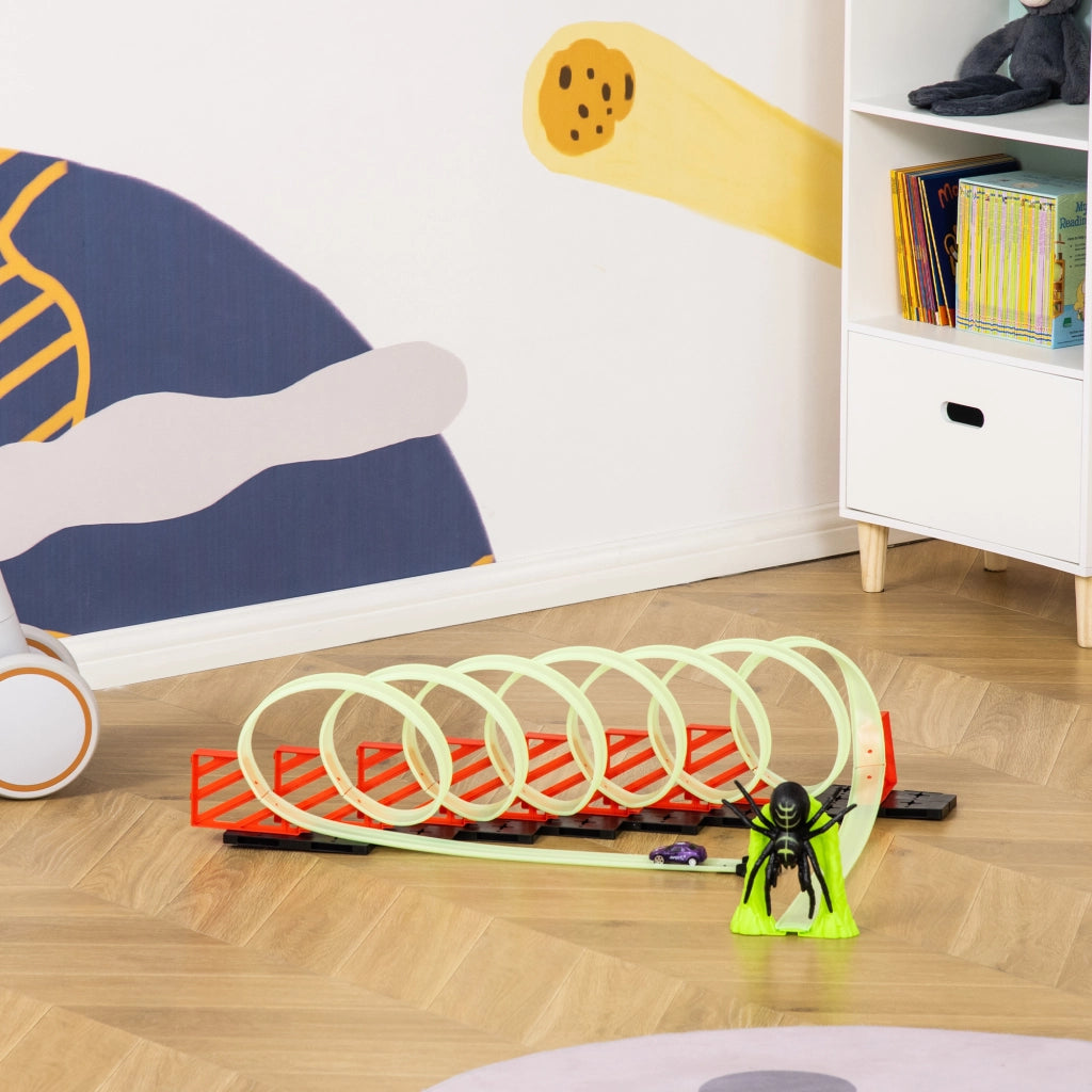 Pista per Macchinine con Luci LED ¨C zephmum ¨C Verde e Rosso, 3-6 Anni