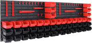 ® Pannello Preforato Portautensili 86 pz. Box Impilabili Parete Attrezzata Officina Organizer Ampliabile Garage