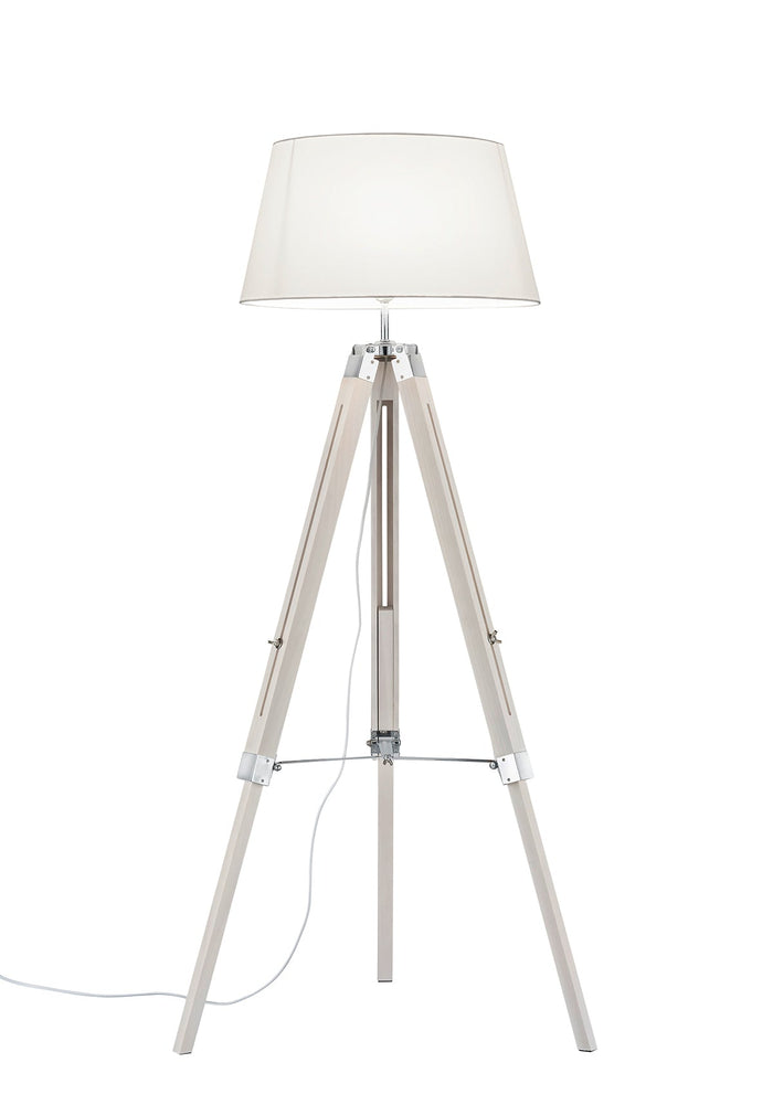 Piantana da Interno  E27 in Legno naturale Bianco