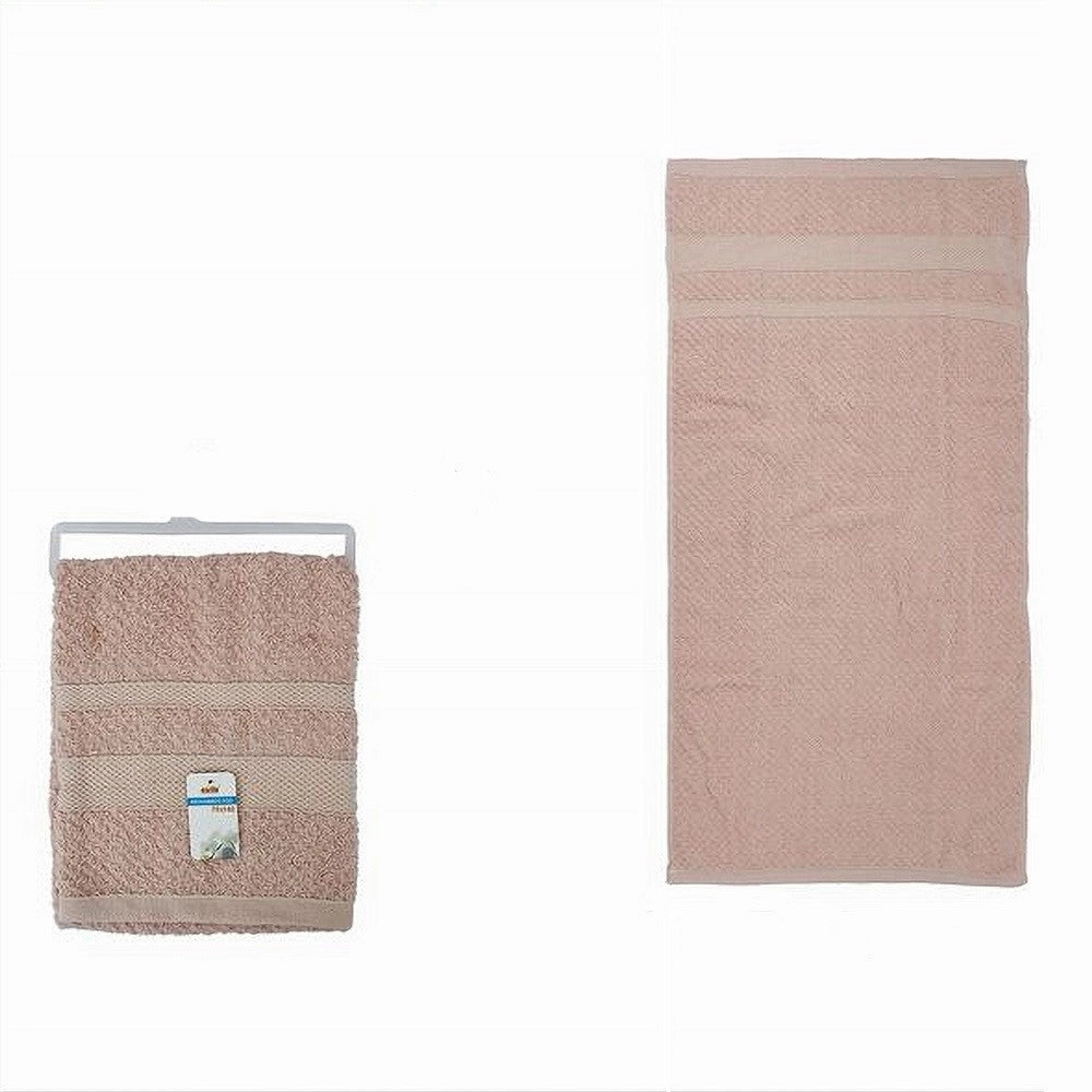 Trade Shop - Asciugamano Da Bagno Telo In Cotone Morbida 70 X 140 Cm 410 Gr Colore Rosa 79489 -
