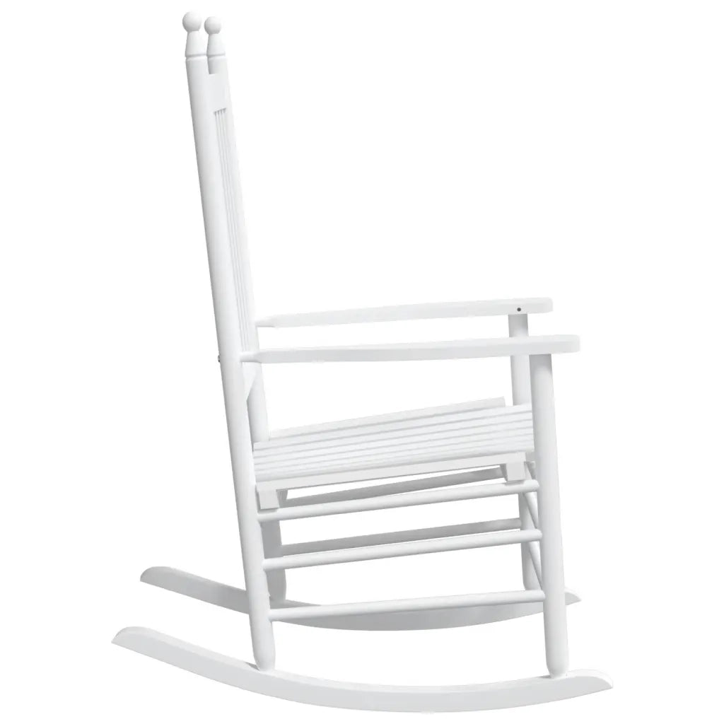 Sedie a Dondolo Sedute Curve 2 pz Bianche Legno Massello Abete 3281588