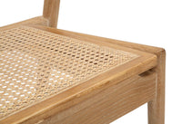Set 2 Sedie Japan 56x76x53 cm in Legno e Rattan Marrone