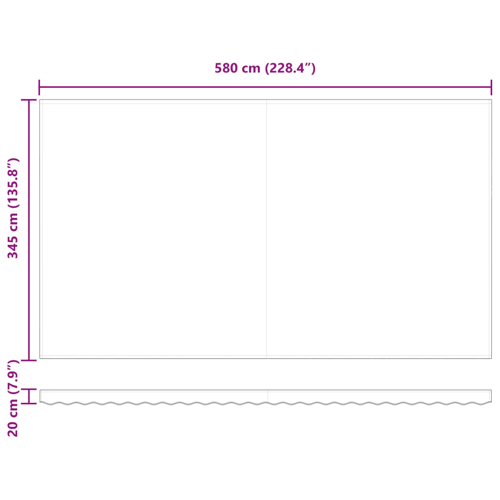 Tenda Retrattile Manuale Gialla e Arancione 600x350 cm