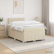 Letto box spring con materasso Crema 120 x 200 cm Tessuto 3452654