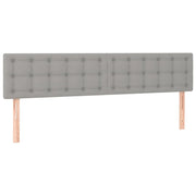 Testiera | Testata Grigio Chiaro 180x5x78/88 cm in Tessuto