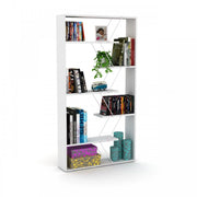 Libreria moderna moderna divisorio bianca cm 84x22x157 h